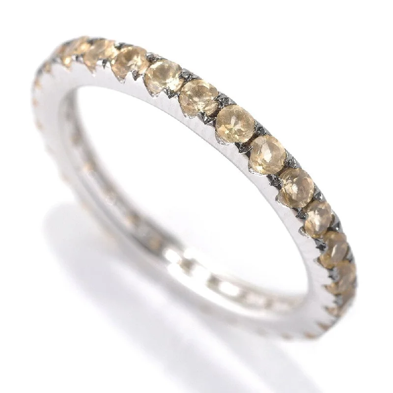 Opal Gemstone Rings in Rose Gold with a Milgrain Edge for a Feminine and Romantic Style925 Sterling Silver Citrine Eternity Band Ring