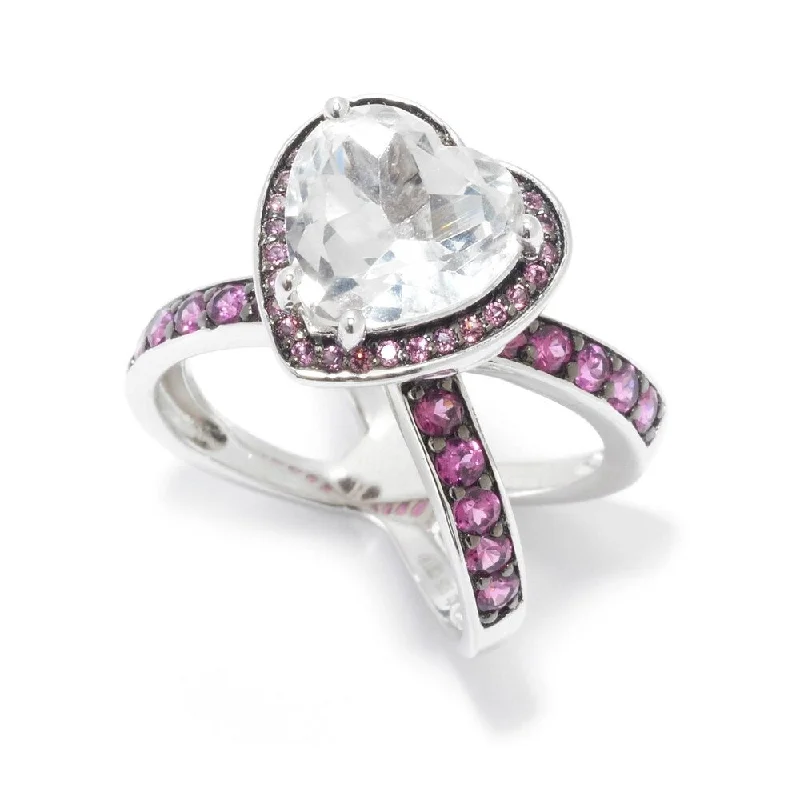 Alexandrite Gemstone Rings in Platinum with a Hidden Halo for a Rare and Luxurious Piece925 Sterling Silver Rhodolite Garnet and White Topaz Ring