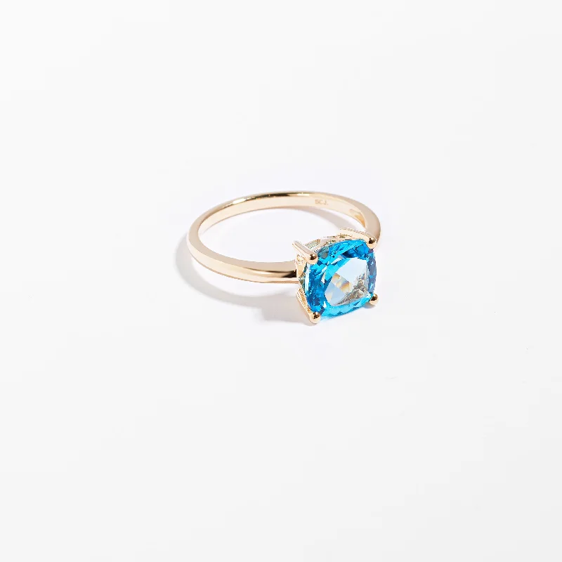 Laser - Etched Floral Design Wedding Bands in Palladium for a Delicate and Intricate Look9K Yellow Gold Blue Topaz December Birthstone Ring