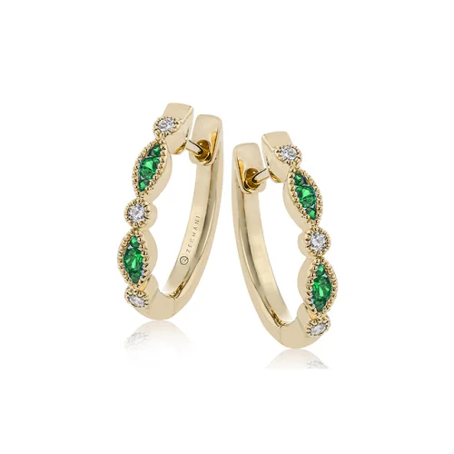 Men's Malachite Engagement Rings in 14K Gold with a Carved Stone CenterpieceZeghani Earrings Ze720-y