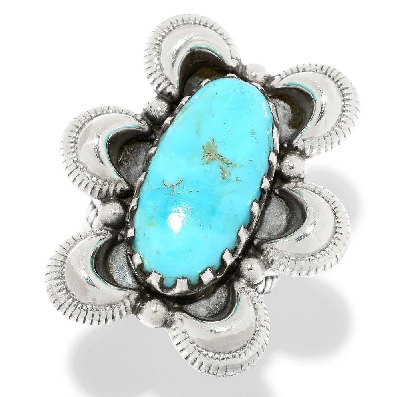 Turquoise Gemstone Rings in 925 Silver with a Southwestern - Inspired Design for a Rustic Charm925 Sterling Silver Blue Mohave Turquoise Ring