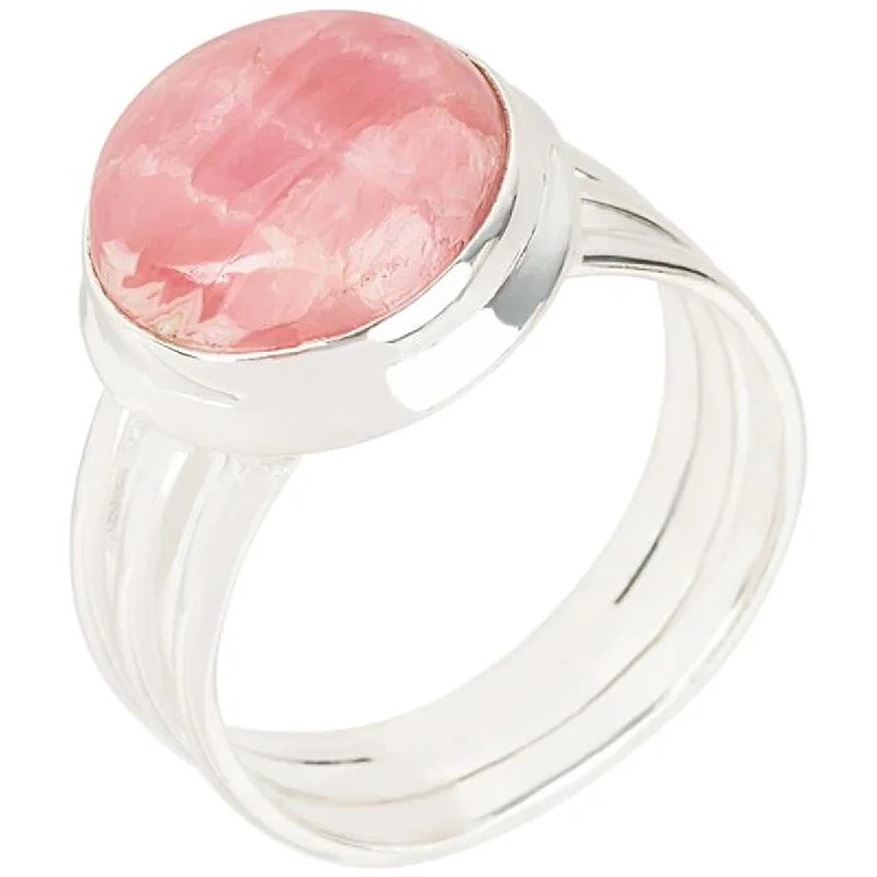 Sapphire Gemstone Rings in 18K White Gold with Diamond Accents for an Elegant Engagement925 Sterling Silver Rhodochrosite Ring