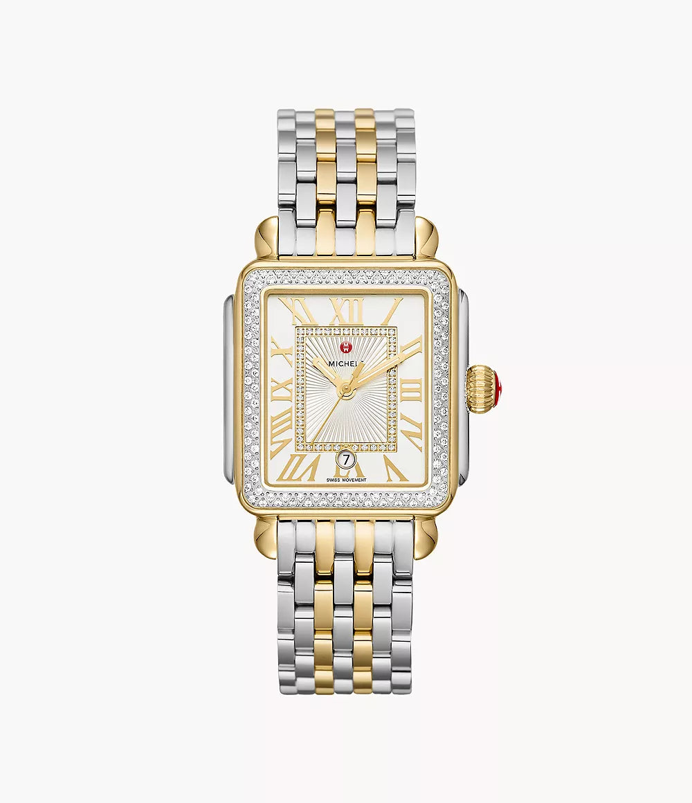 Men's Tourmaline Engagement Rings in 18K Two - Tone Gold with a Floral - Inspired SettingDeco Madison Diamond Two-Tone 18K Gold Diamond Dial Watch MWW06T000144