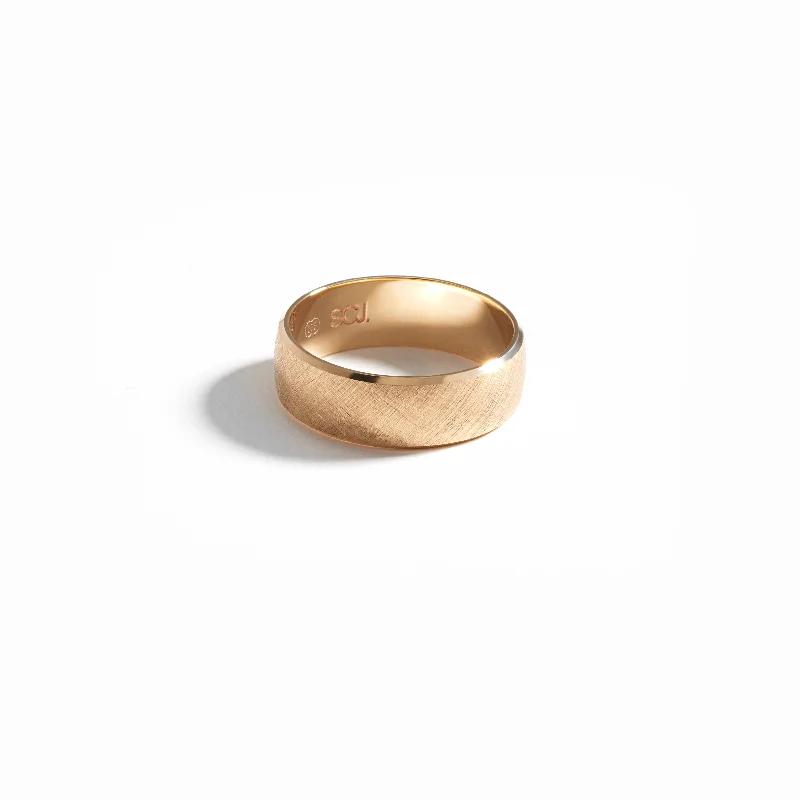 Rose Gold - Plated Engagement and Wedding Band Sets with a Halo of Cubic Zirconia for a Glamorous and Affordable Look9K Yellow Gold Half Round Band Ring With A Crosshatch Finish Centre And Bevel Edges 7mm