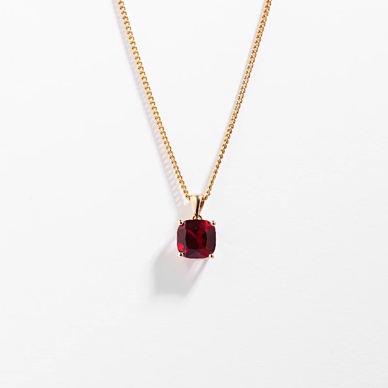 Matte - Black Ceramic Wedding Bands with a Polished Edge for a Sleek and Modern Appearance9K Yellow Gold Created Ruby July Birthstone Pendant