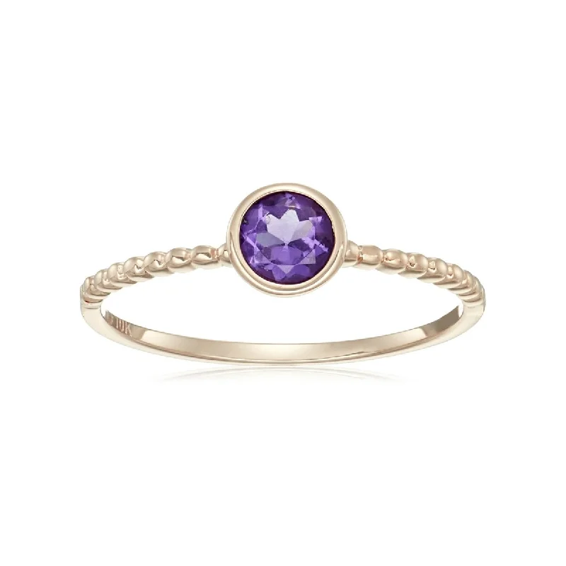 Ruby Gemstone Rings in 14K Yellow Gold with a Solitaire Setting for a Classic and Bold Statement925 Sterling Silver African Amethyst Solitaire Ring