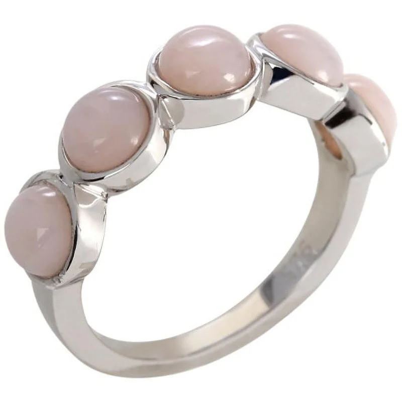 Alexandrite Gemstone Rings in Platinum with a Hidden Halo for a Rare and Luxurious Piece925 Sterling Silver Pink Opal 5-Stone Ring