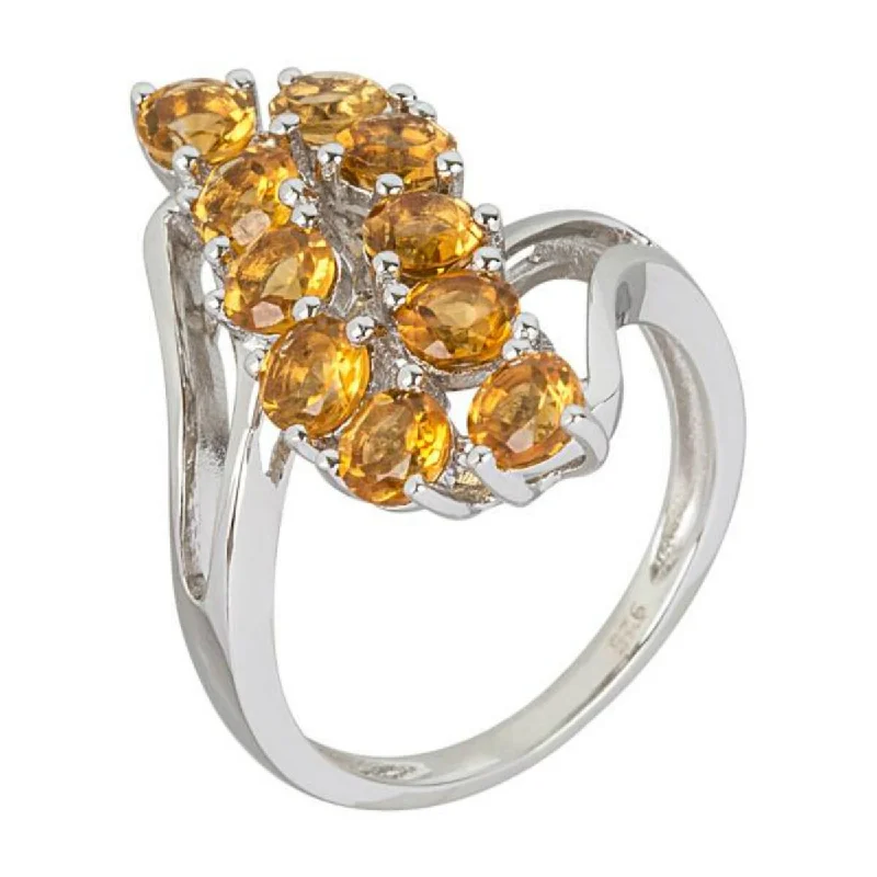 Citrine Gemstone Rings in Stainless Steel with a Stackable Design for a Trendy Everyday Wear925 Sterling Silver Citrine Ring