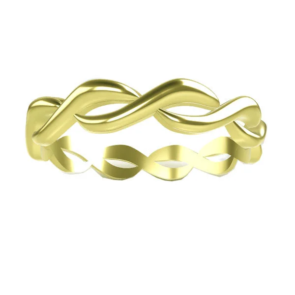 Men's Carbon Fiber - Inlaid Wedding Bands in Stainless Steel for a High - Tech and Stylish DesignEdinburgh Celtic Twist Wedding in 18ct Yellow Gold