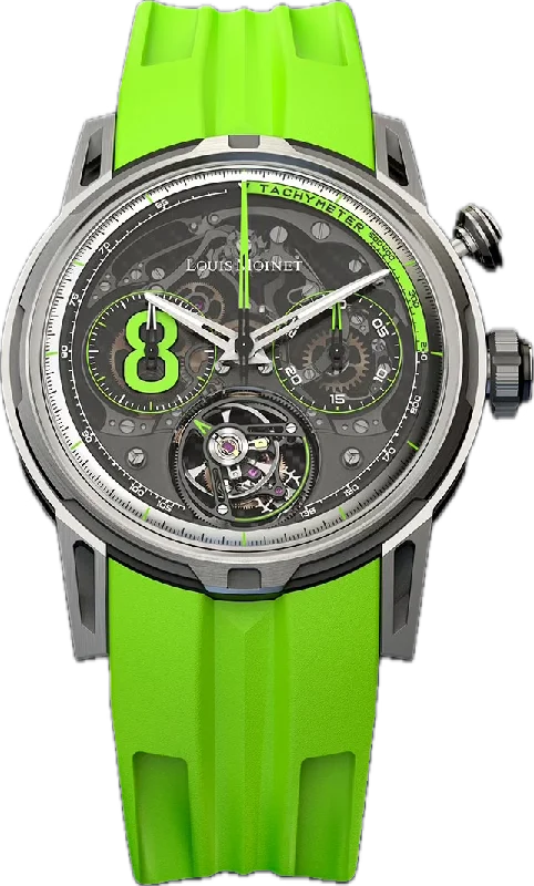 Sapphire - and - Diamond - Accented Wedding Bands in Platinum for a Royal and Sophisticated LookLouis Moinet Autosprint Green