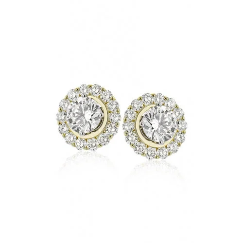 Men's Topaz Engagement Rings in 10K Gold with a Channel - Set Diamond BandZeghani Earrings Ze843