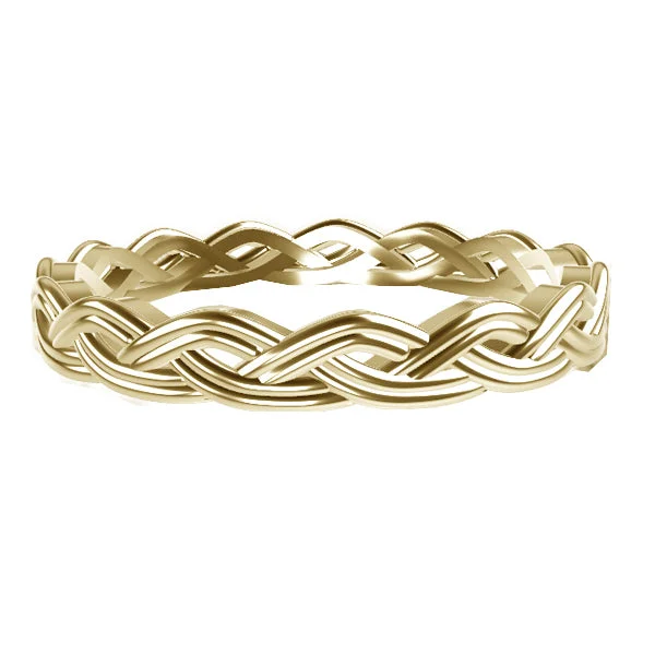 Two - Tone Gold and Silver Wedding Bands with a Twist Design for a Contemporary and Eye - Catching StyleRoyal Celtic Twist Wedding Ring in 9ct Yellow Gold