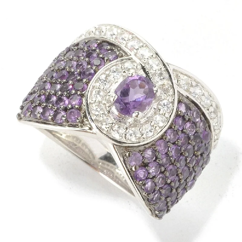 Iolite Gemstone Rings in 10K Gold with a Twisted Band for a Distinctive and Stylish AccessorySterling Silver 2.02Ctw African Amethyst Ring