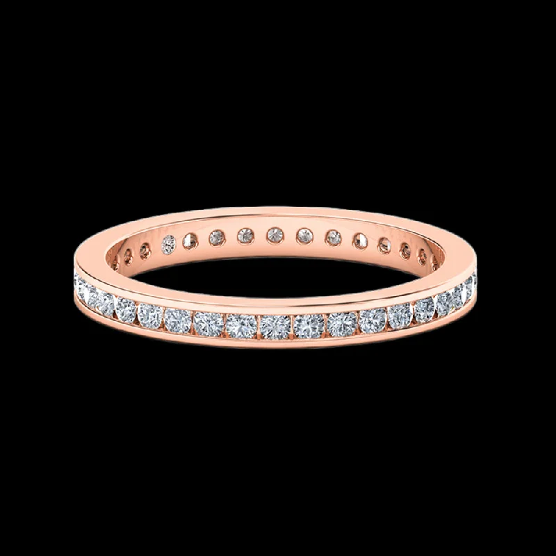 Laser - Etched Floral Design Wedding Bands in Palladium for a Delicate and Intricate LookMonica - Full Eternity