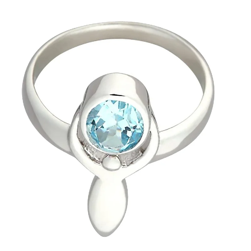 Opal Gemstone Rings in Rose Gold with a Milgrain Edge for a Feminine and Romantic Style925 Sterling Silver Sky Blue Topaz Classic Ring