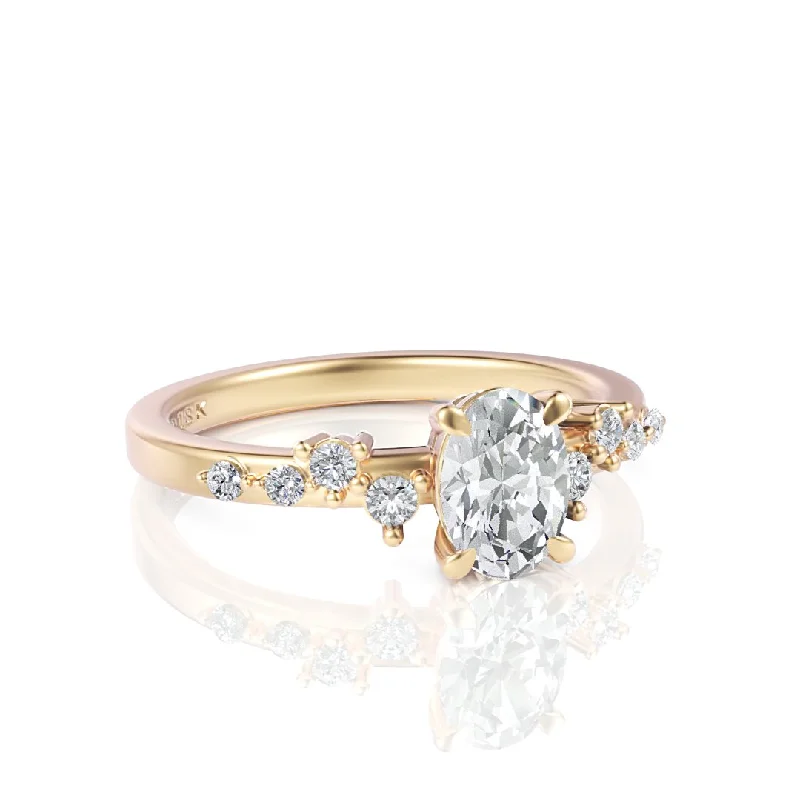 Men's Tourmaline Engagement Rings in 18K Two - Tone Gold with a Floral - Inspired SettingElla Engagement Ring