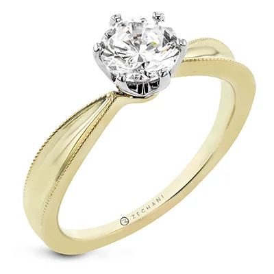 Men's Diamond Engagement Rings with Platinum Band and Halo Setting for a Luxury ProposalZR2135 Engagement Ring in 14k Gold