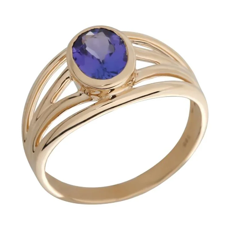 Aquamarine Gemstone Rings in 9K Gold with a Bezel Setting for a Modern and Secure Fit14K Gold Tanzanite Bezel Set Ring