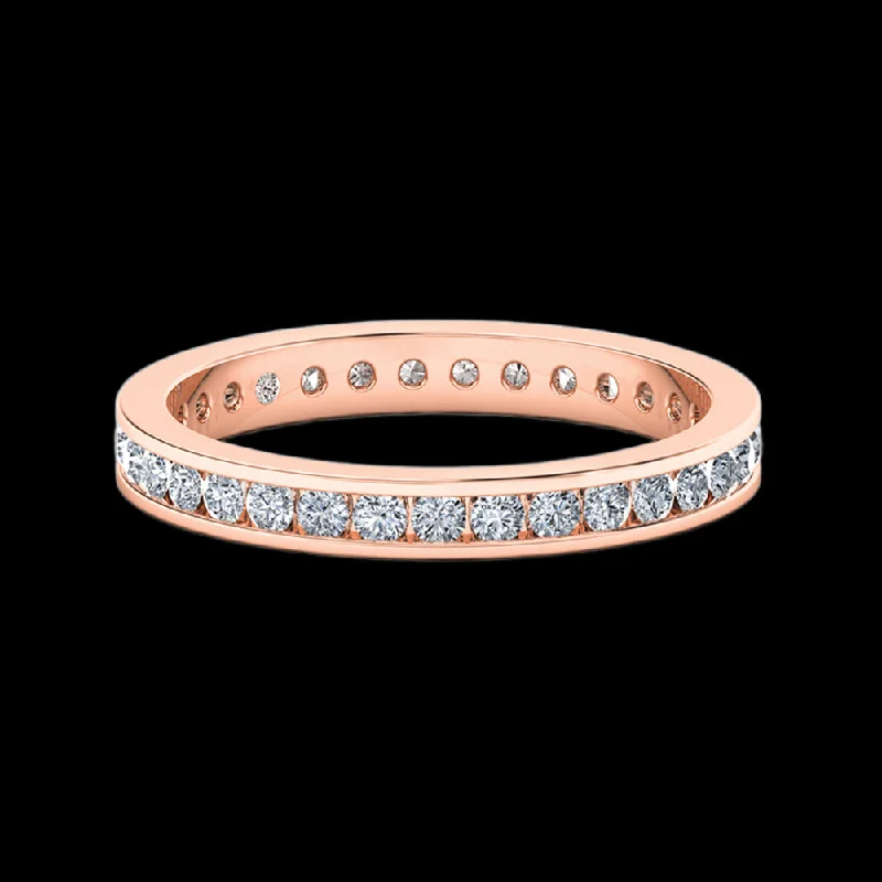 Infinity - Symbol Wedding Bands in Rose Gold with Small Diamonds for a Romantic and Symbolic GestureAllegra - Full Eternity