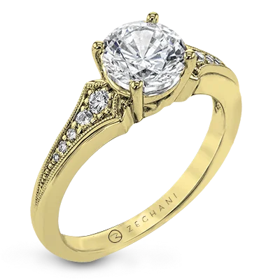 Men's Alexandrite Engagement Rings in Platinum with a Hidden Halo of DiamondsZR1784 Engagement Ring in 14k Gold with Diamonds