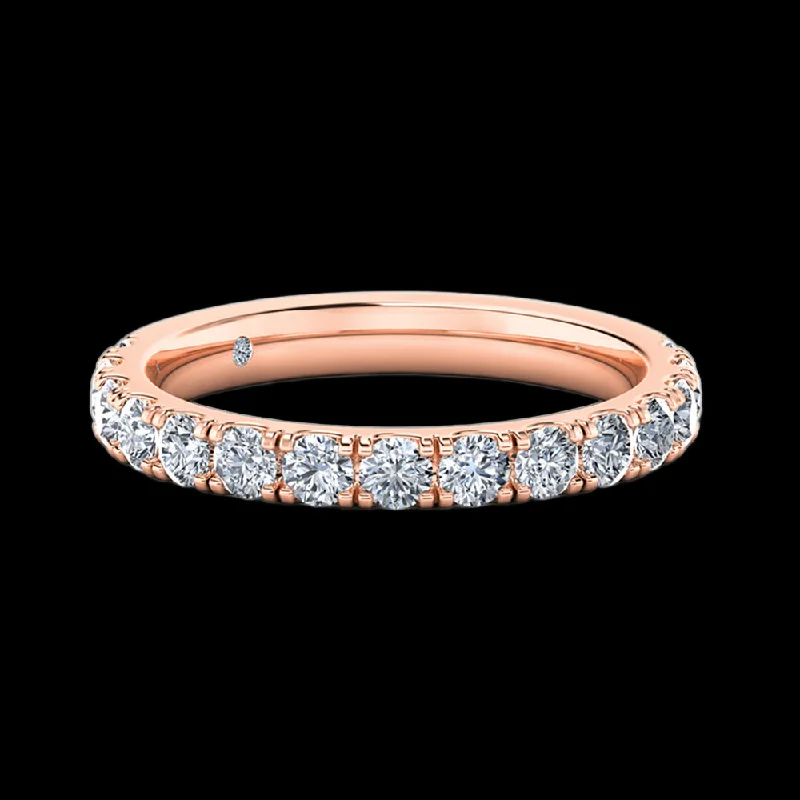 Infinity - Symbol Wedding Bands in Rose Gold with Small Diamonds for a Romantic and Symbolic GestureSylvie - Full Eternity