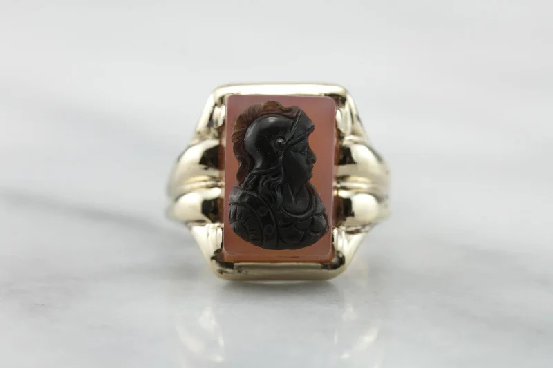 Tanzanite Gemstone Rings in 10K Gold with a Trilogy Design for a Sophisticated GiftCarnelian Carved Cameo Statement Ring