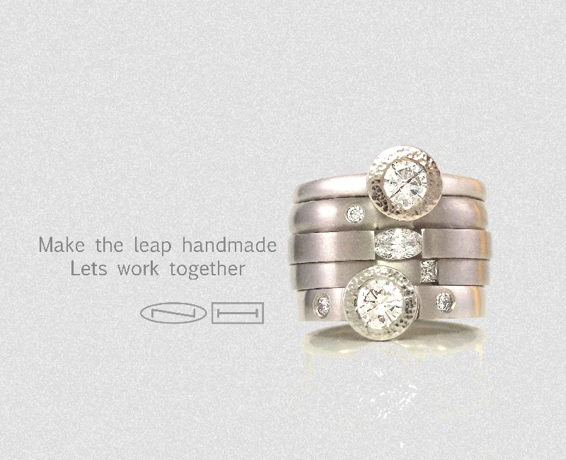 Men's Topaz Engagement Rings in 10K Gold with a Channel - Set Diamond BandMake the leap handmade!