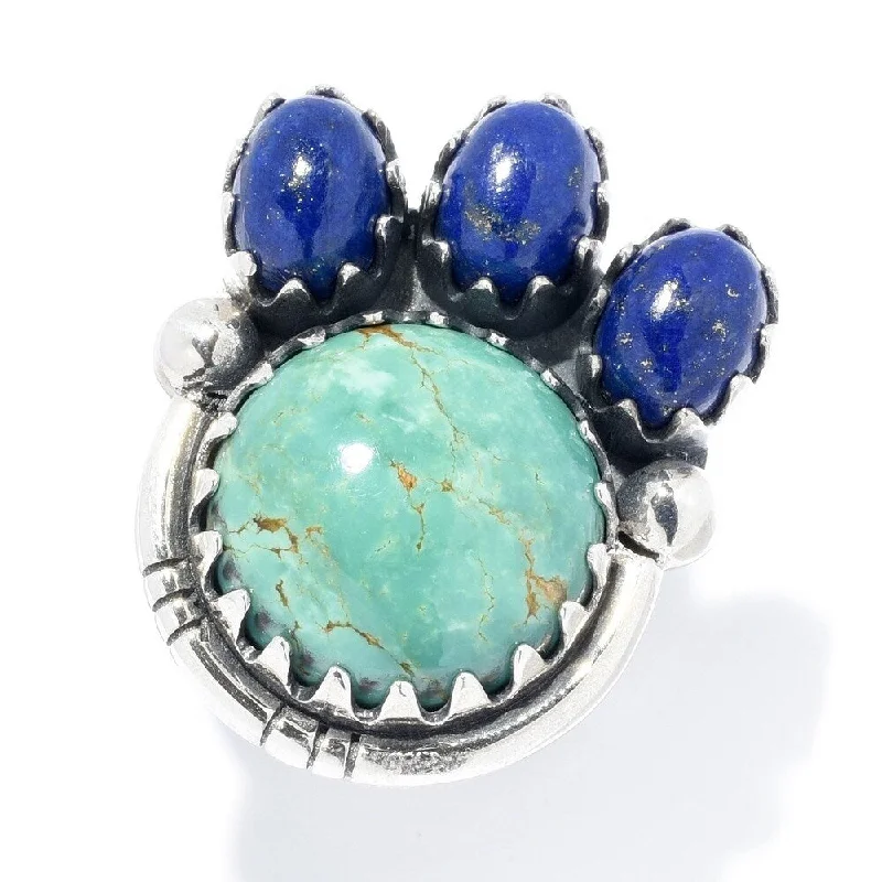 Jasper Gemstone Rings in 18K Gold Vermeil with a Matte Finish for a Subtle and Elegant LookSterling Silver Tyrone Turquoise Gemstone Oxidized Ring