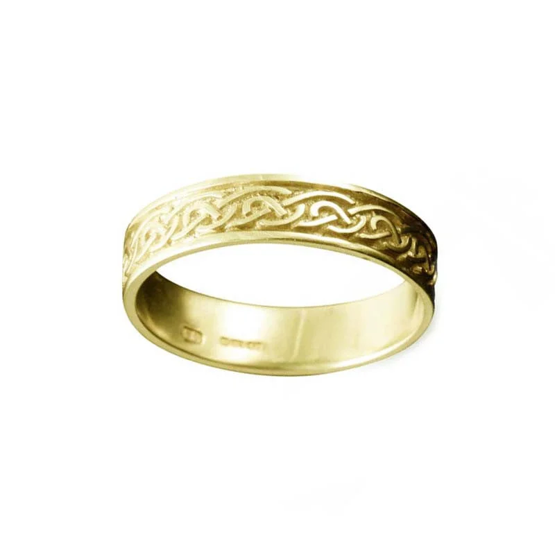 Hammered - Finish Copper Wedding Bands for a Rustic and Handmade - Look AppealSt Ninian's Celtic Knotwork Ring