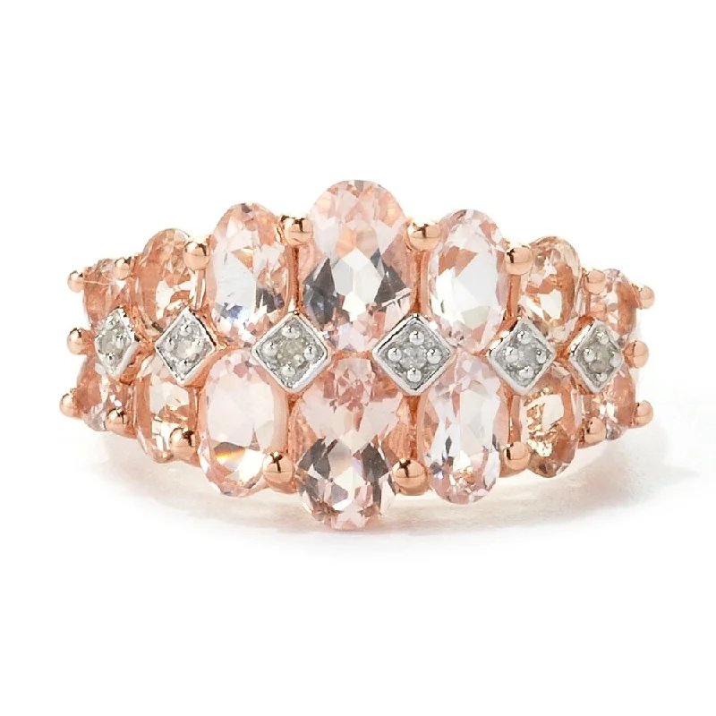 Sapphire Gemstone Rings in 18K White Gold with Diamond Accents for an Elegant Engagement10k Rose Gold Morganite and Diamond Accented Band Ring