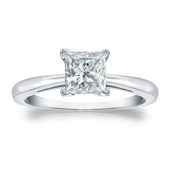 Marquise Cut Engagement Rings with a Channel - Set Diamond BandAuriya Platinum 2 1/4ct Princess-Cut Solitaire Diamond Engagement Ring GIA Certified