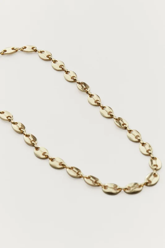 Star - Shaped Chain Rings with a Celestial ThemeCIRCLE LINK CHAIN NECKLACE