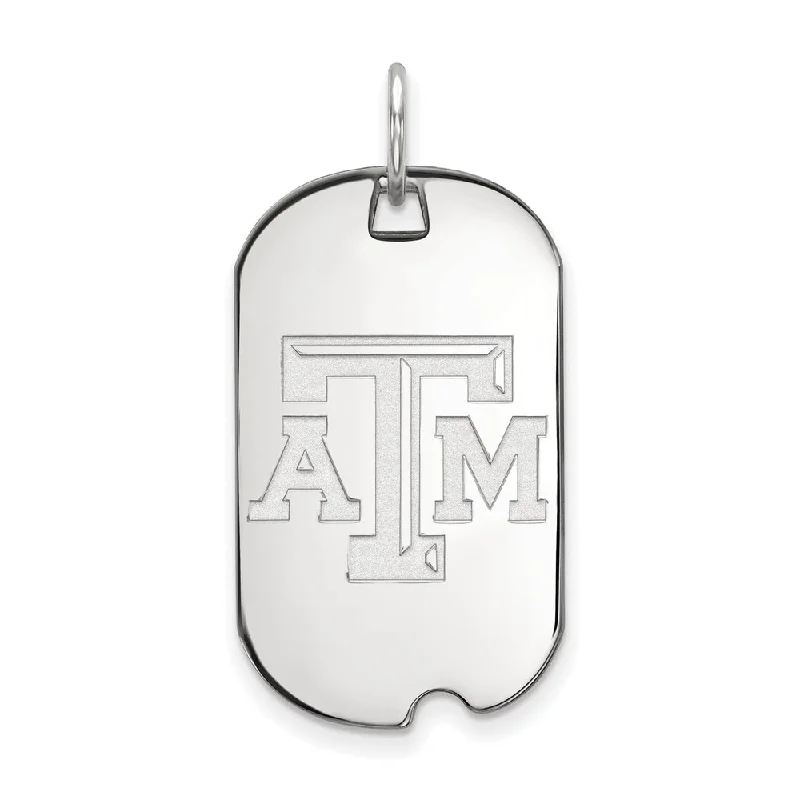 18K Gold - Plated Angel Wing Pendant for a Symbolic and Elegant Accessory10k White Gold Texas A&M U. Dog Tag Pendant