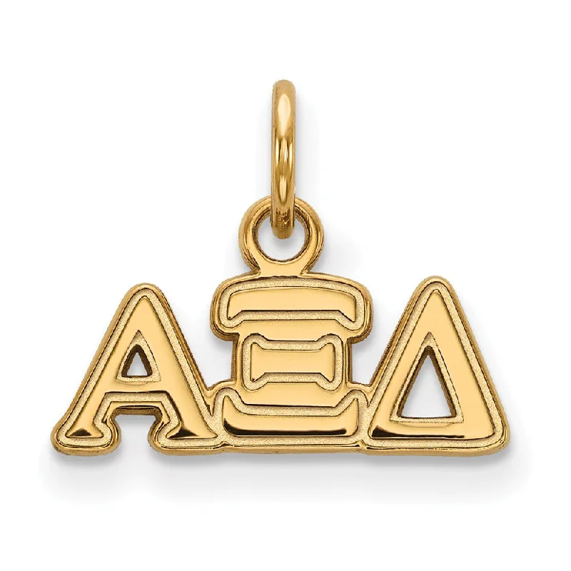 Glow - in - the - Dark Starry Sky Pendant for Nighttime Adventures14K Gold Plated Silver Alpha Xi Delta XS (Tiny) Greek Letters Charm