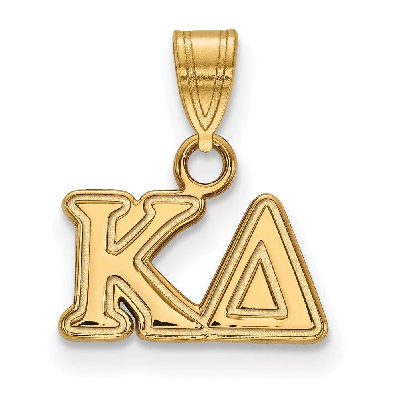 Glow - in - the - Dark Starry Sky Pendant for Nighttime Adventures14K Plated Silver Kappa Delta Small Greek Letters Pendant