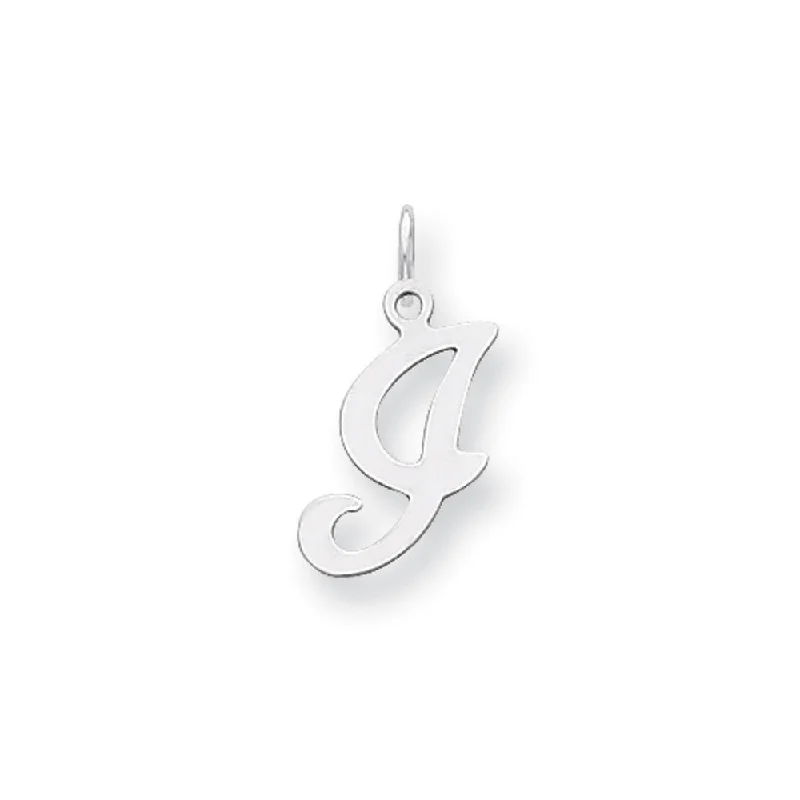 Pearl - Embellished Floral Pendant for a Feminine and Romantic Look14k White Gold, Sophia Collection, Small Script Initial I Pendant