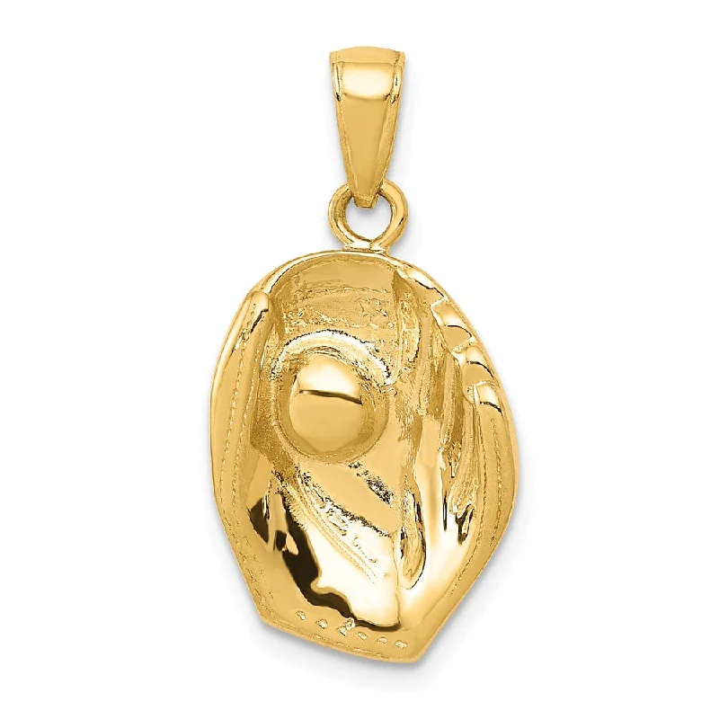 Mother - of - Pearl Inlaid Seahorse Pendant for Beach Lovers14k Yellow Gold Baseball Glove and Ball Pendant