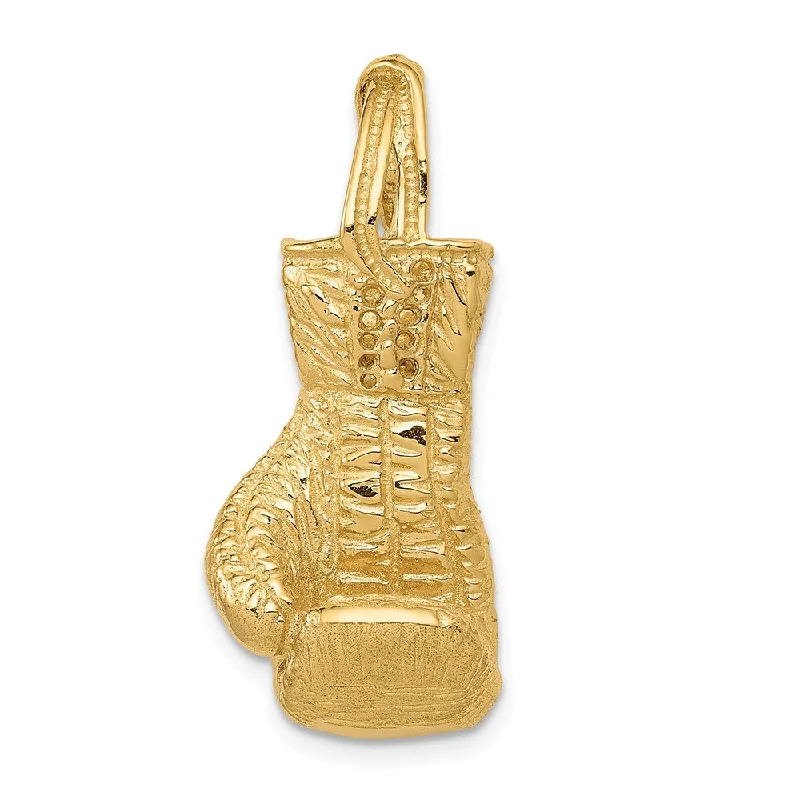 Glow - in - the - Dark Starry Sky Pendant for Nighttime Adventures14k Yellow Gold Large 3D Boxing Glove Pendant