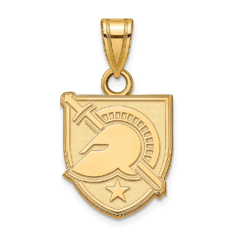 Water - Resistant Stainless Steel Diving - Themed Pendant for Divers14k Yellow Gold Military Academy Small Shield Pendant