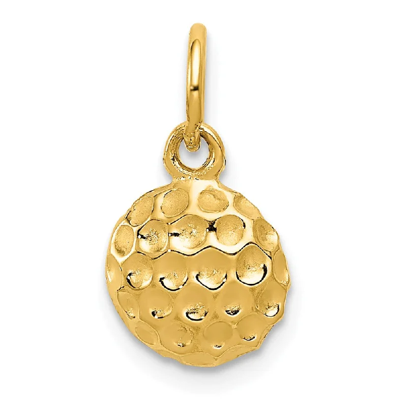 Water - Resistant Stainless Steel Diving - Themed Pendant for Divers14k Yellow Gold Polished Golf Ball Pendant, 9mm