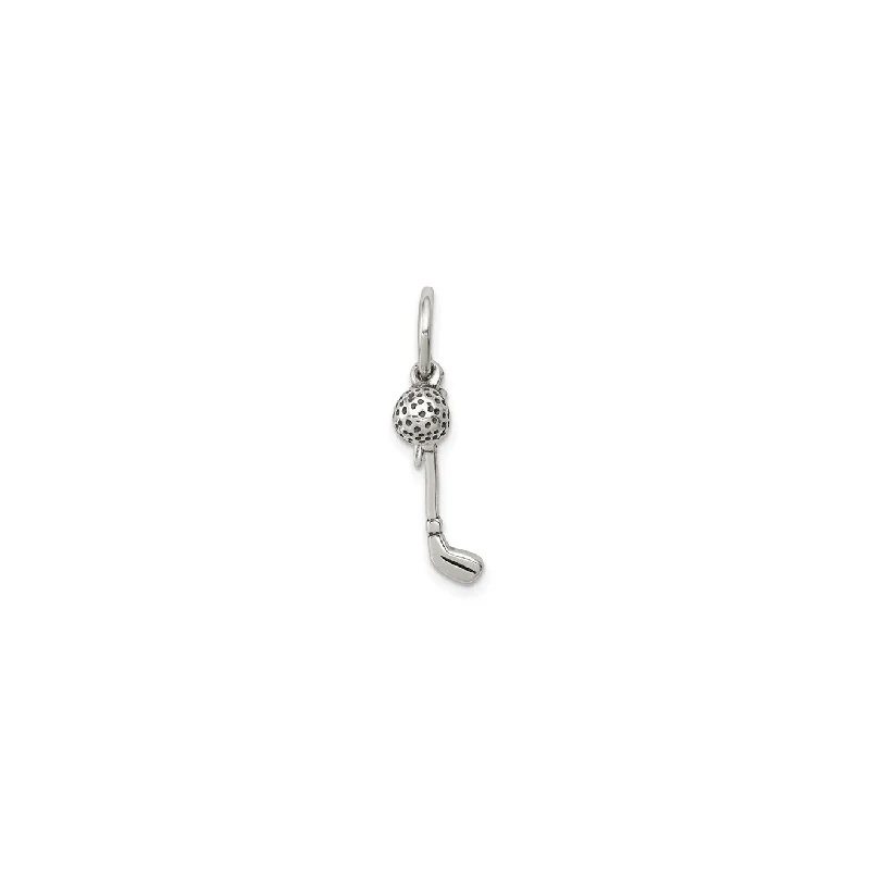 Delicate pearl necklaces for formal eventsAntique Golfer Pendant (Silver)