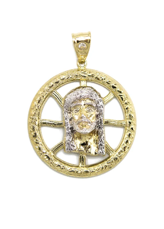 Zodiac sign pendants for astrology lovers10K Gold Jesus Head Pendant | 6.5 Grams