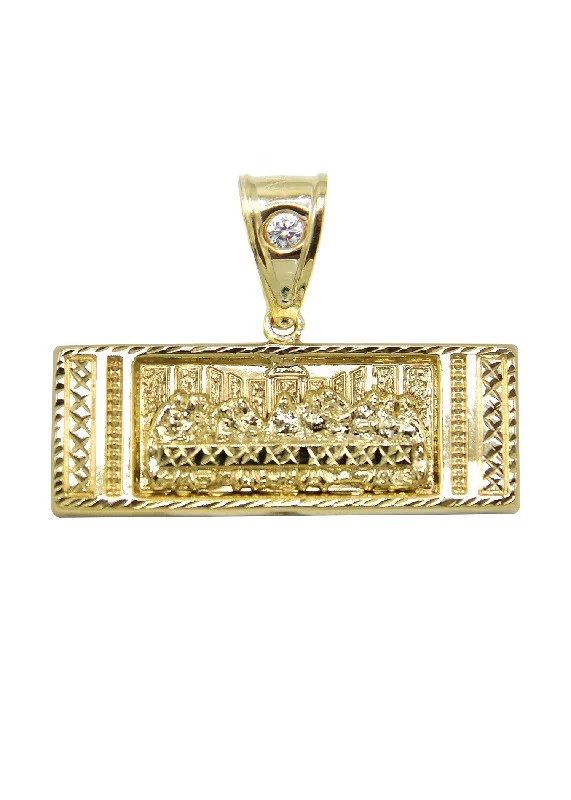 Celtic knot pendants for cultural heritage10K Gold Last Supper Pendant | Customizable Size