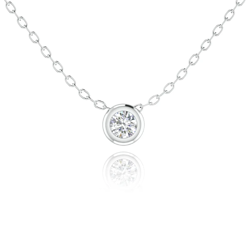 Moon phase pendants for celestial loversIn set Brilliant cut Diamonds Solitaire Pendent