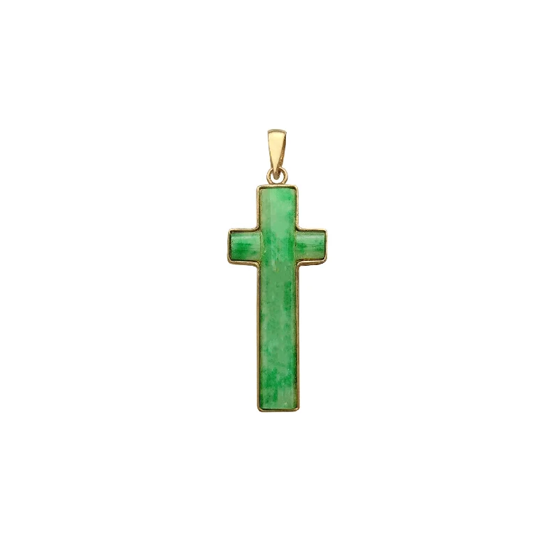 3D - Printed Polymer Clay Animal - Print Pendant for a Fun and Quirky AccessoryCross Jade Pendant (14K)