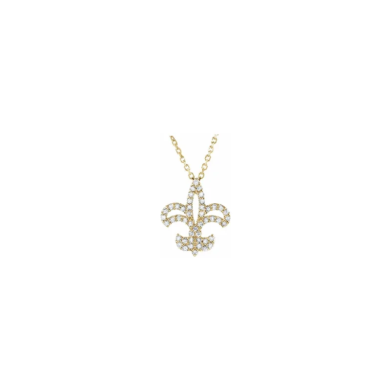 Military - Inspired Dog Tag Pendant with Engraved Service NumbersDiamond Fleur-de-lis Pendant (14K)