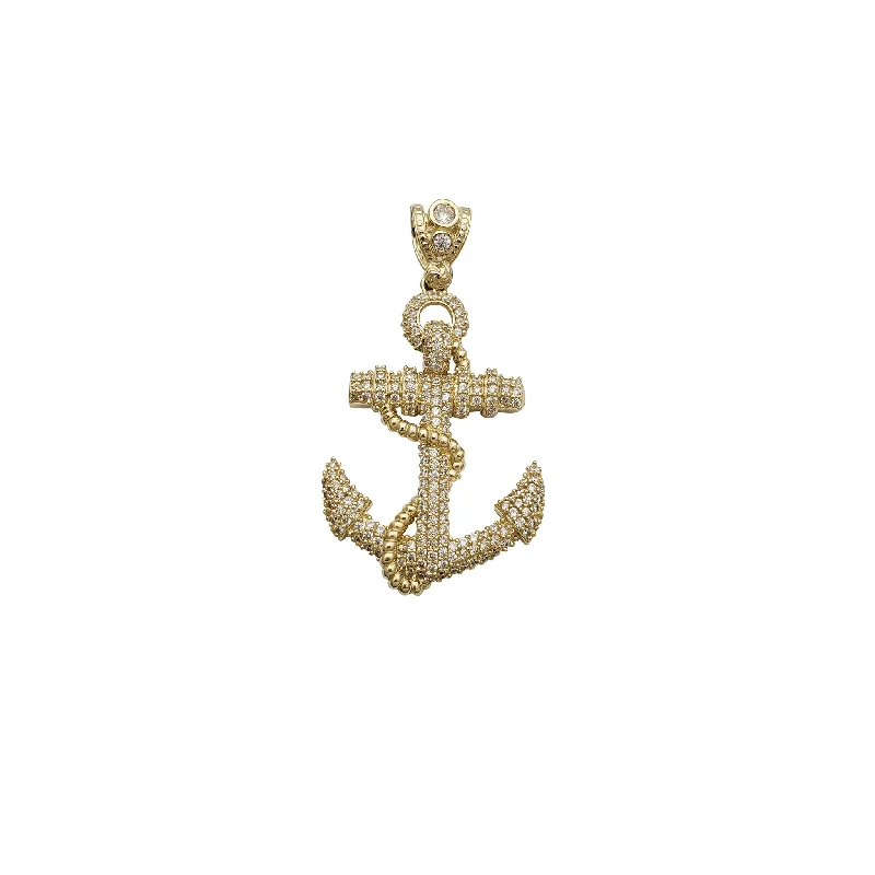 3D - Printed Polymer Clay Animal - Print Pendant for a Fun and Quirky AccessoryIced-Out Anchor CZ Pendant (14K)