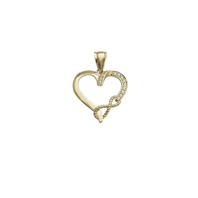 Magnetic - Locking Pendant with Hidden Compartment for Secret MessagesInfinity Knot Heart CZ Pendant (14K)