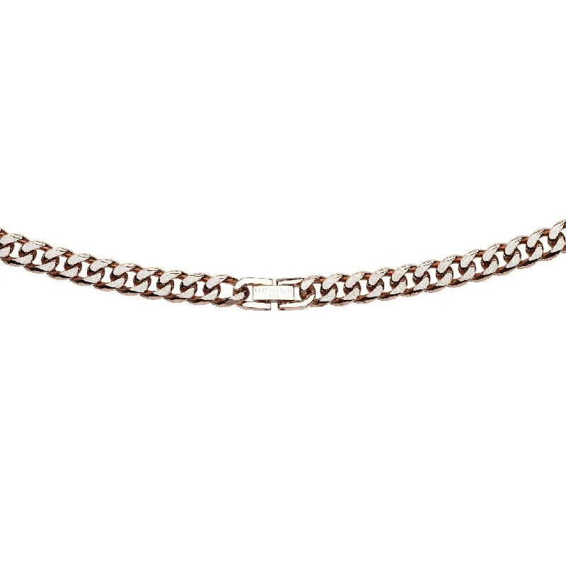 Sterling Silver Chain Rings with a Chunky Link DesignUnique & Co Stainless Rose Gold Or Steel Curb Chain Necklace