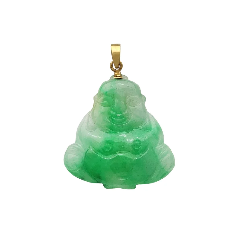 18K Gold - Plated Angel Wing Pendant for a Symbolic and Elegant AccessoryLaughing Buddha Jade Pendant (14K)